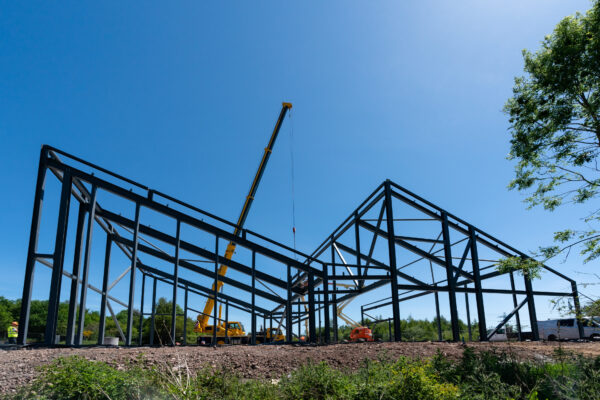 Horizon Cremation's Cannock Crematorium under construction. Cannock Chase, Staffordshire.