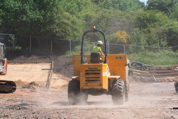 Horizon Cremation's Cannock Crematorium under construction. Cannock Chase, Staffordshire.